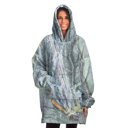 Bigrock Mountain, Maine Ski Trail Map - Snug Hoodie