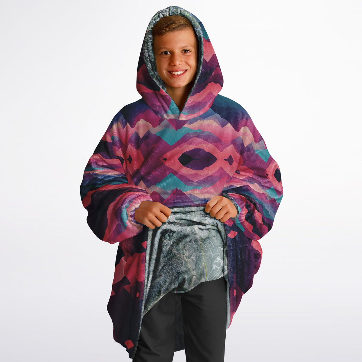 Powder Mountain, Utah Ski Resort Map Youth Reversible Snug Hoodie
