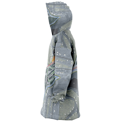 Eagle Rock, Pennsylvania Ski Trail Map Snug Hoodie - Powderaddicts