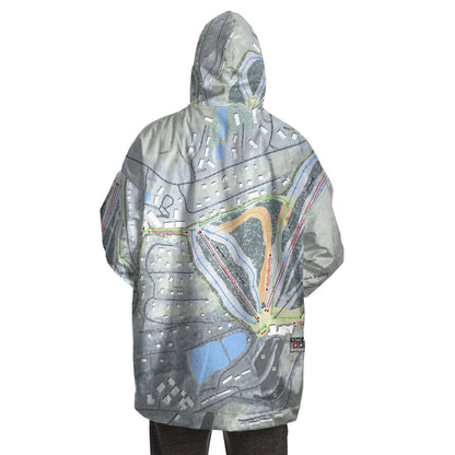 Hidden Valley, Pennsylvania Ski Trail Map Snug Hoodie - Powderaddicts