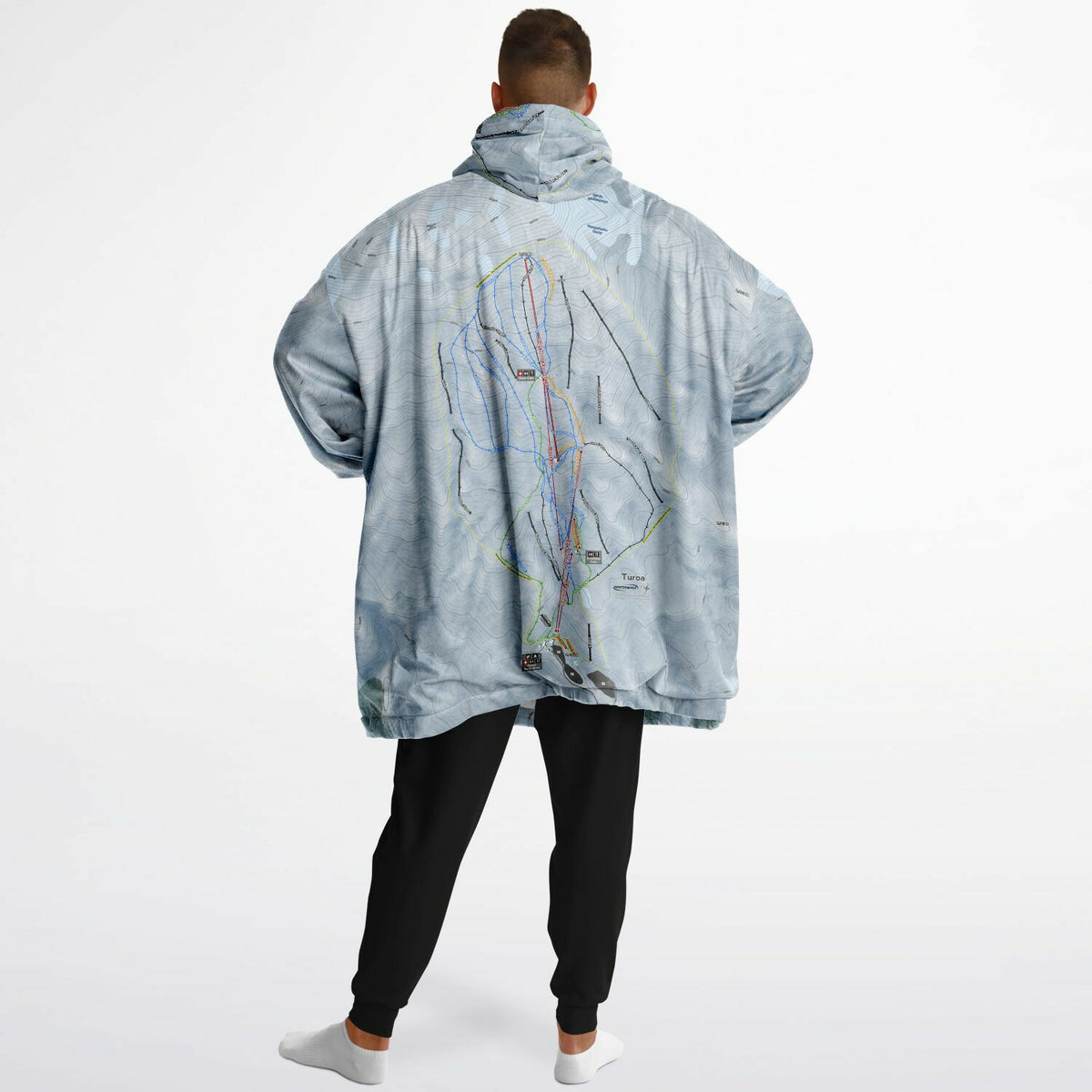 Turoa, New Zealand Ski Trail Map - Snug Hoodie