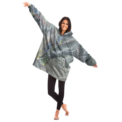 Whiteface Mountain, New York Ski Trail Map - Snug Hoodie