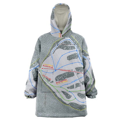 Cooper Spur, Oregon Ski Trail Map Snug Hoodie
