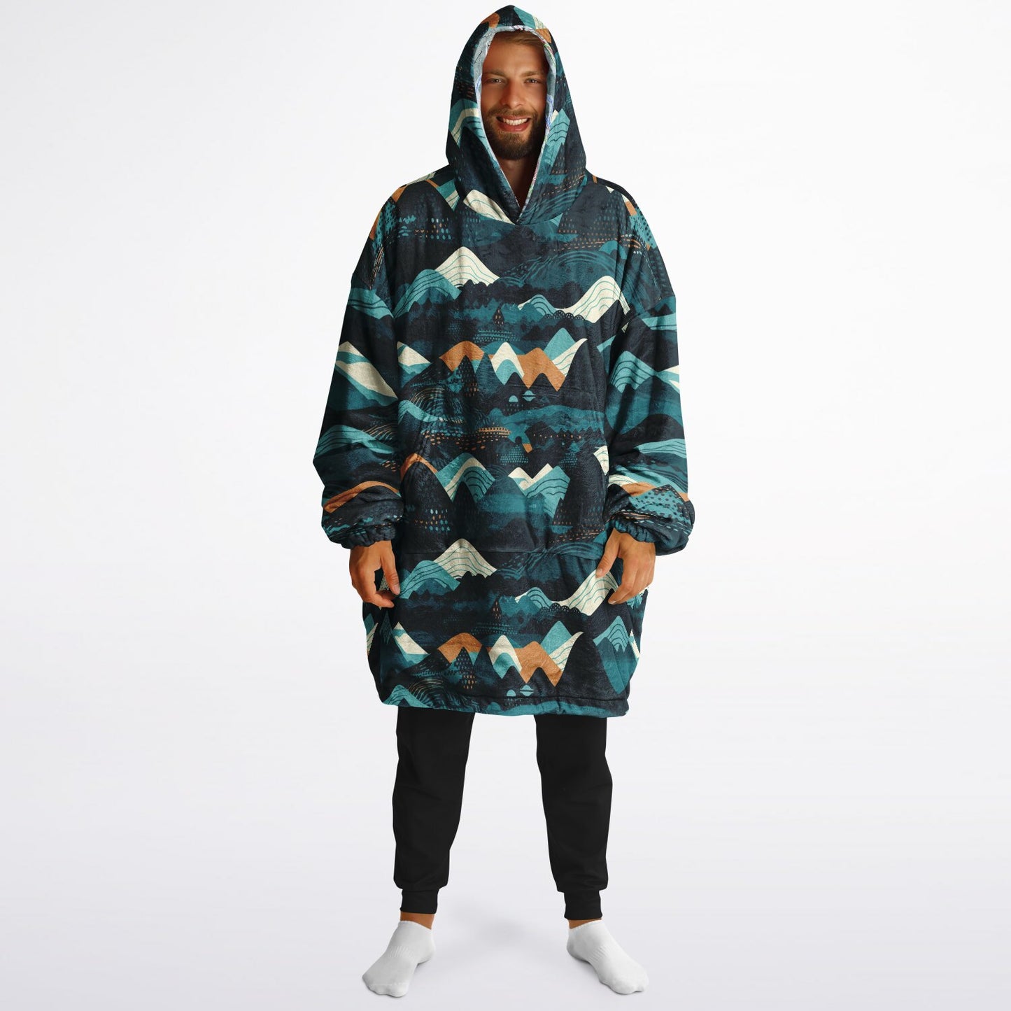 Waterville Valley, New Hampshire Ski Resort Map Reversible Snug Hoodie