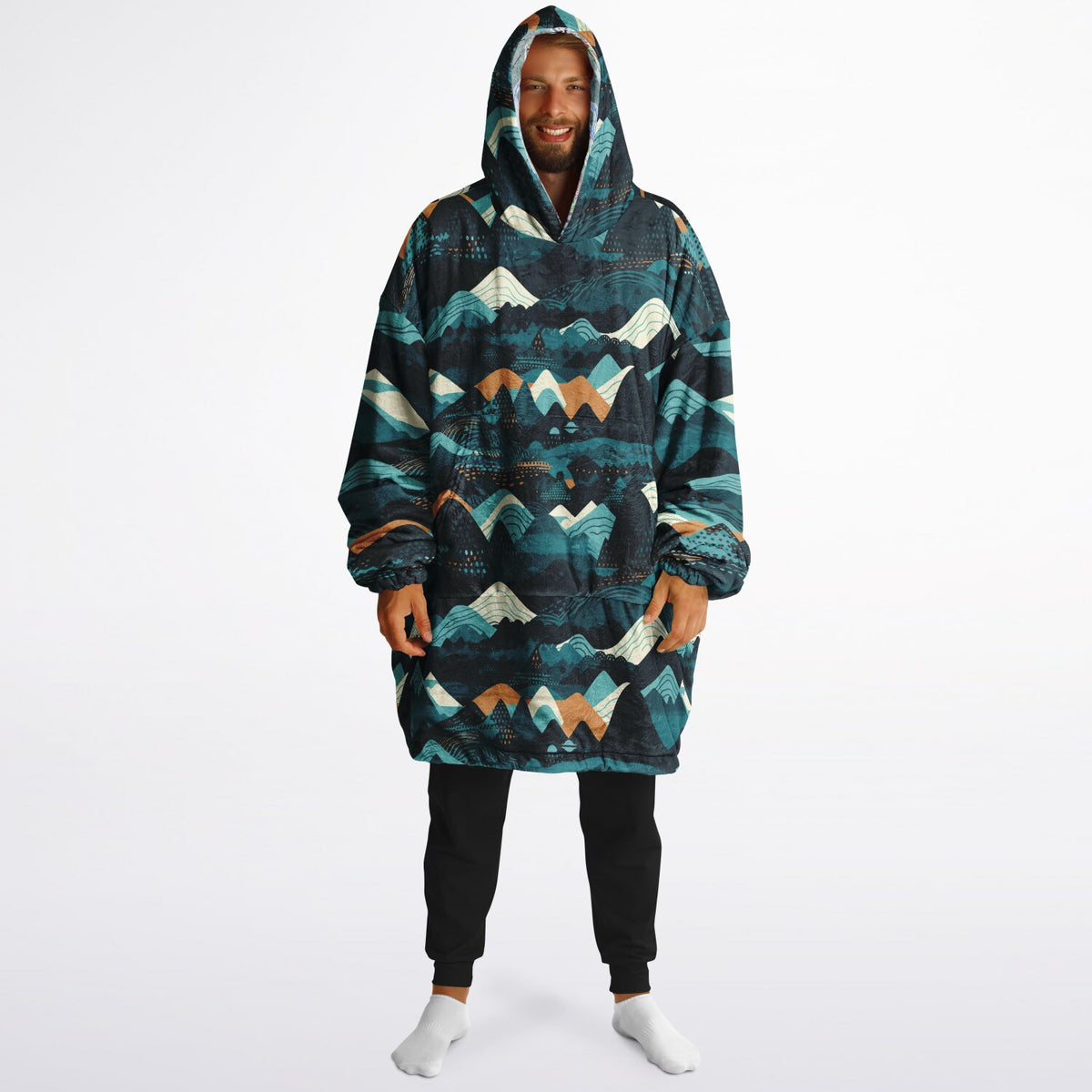 Waterville Valley, New Hampshire Ski Resort Map Reversible Snug Hoodie