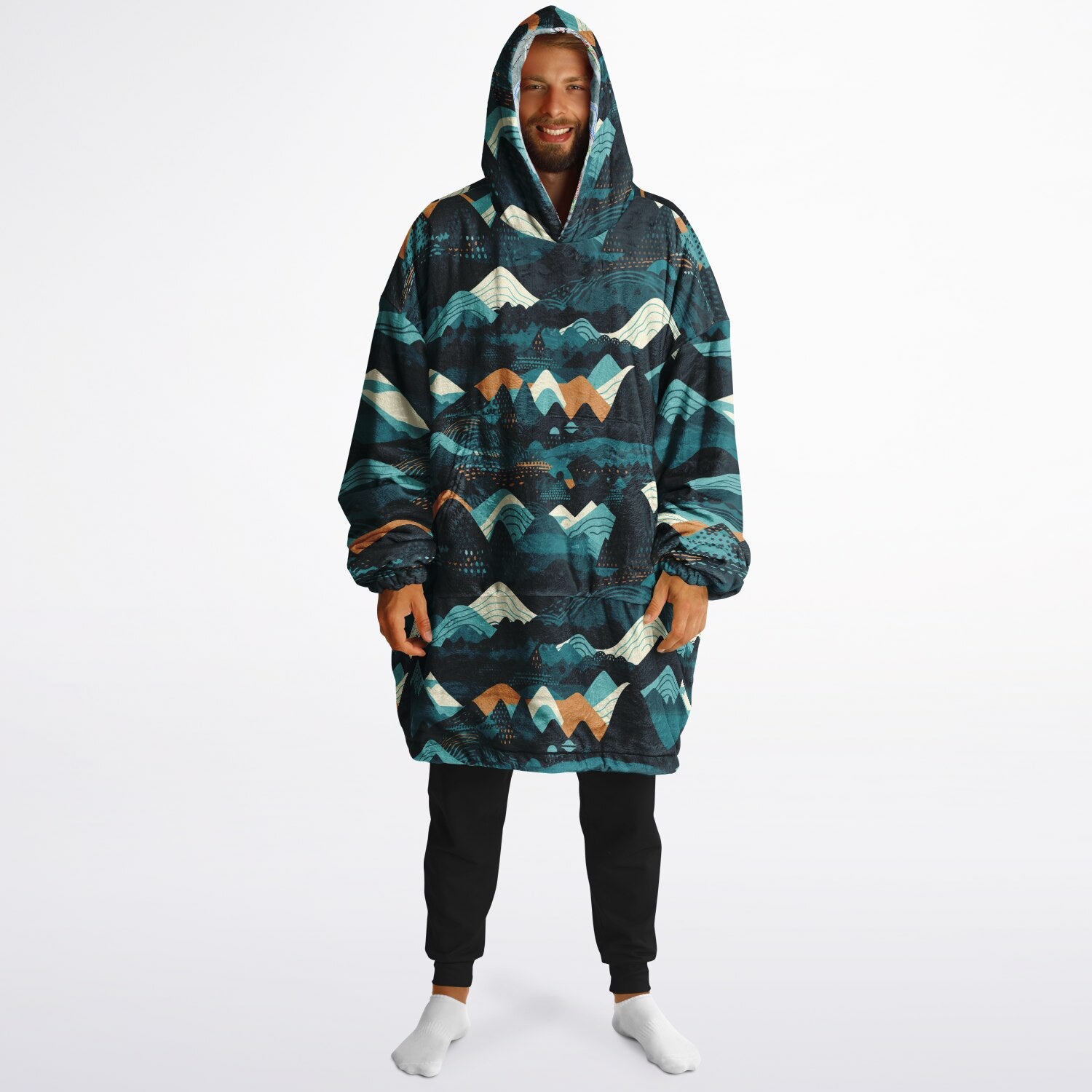 Waterville Valley, New Hampshire Ski Resort Map Reversible Snug Hoodie