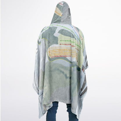 Boyce Park, Pennsylvania Ski Resort Map Flannel Blanket Poncho
