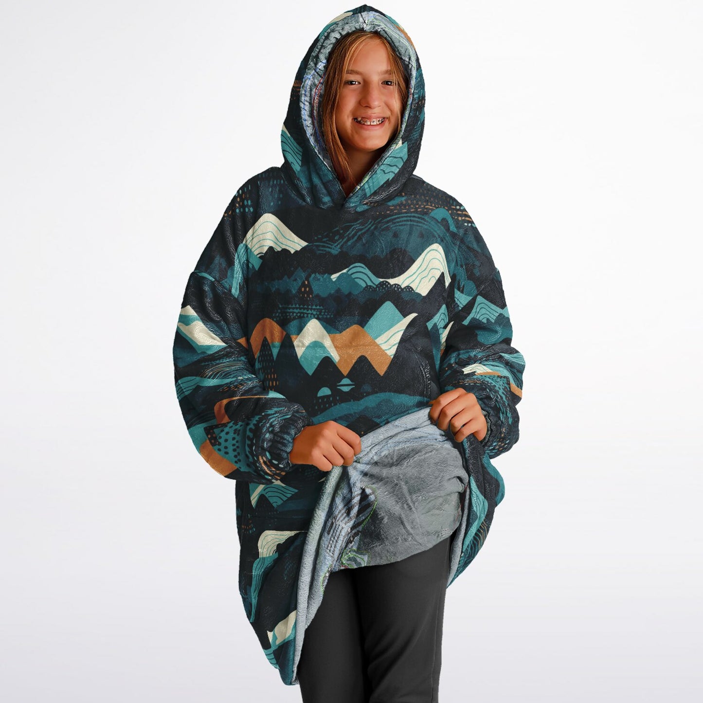 Waterville Valley, New Hampshire Ski Resort Map Reversible Snug Hoodie