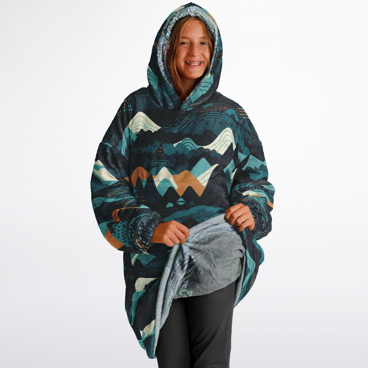 Waterville Valley, New Hampshire Ski Resort Map Reversible Snug Hoodie