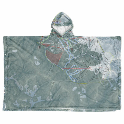 Keystone, Colorado Ski Resort Map Flannel Blanket Poncho
