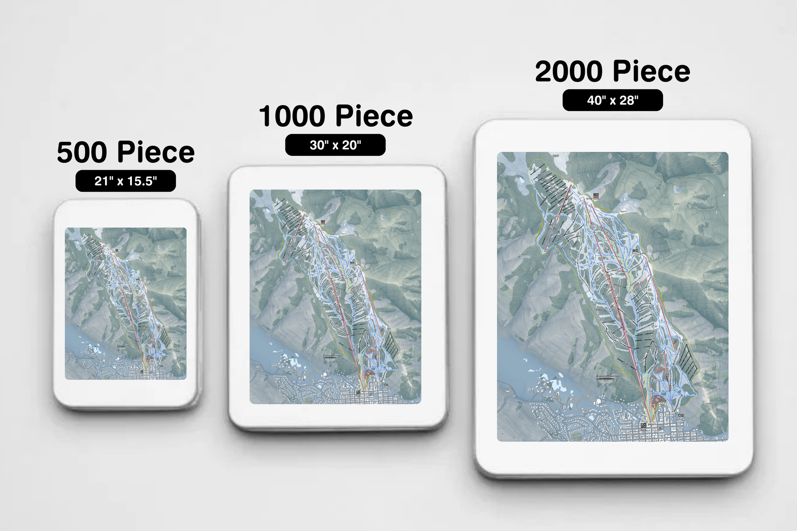 Alyeska, Alaska Ski Resort Map Jigsaw Puzzle With Tin - Powderaddicts