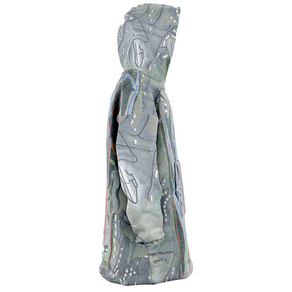 Sugar Mountain, North Carolina Ski Trail Map - Snug Hoodie - Powderaddicts