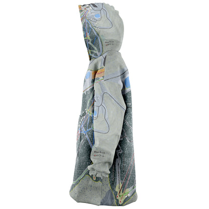 Blue Knob, Pennsylvania Ski Trail Map Snug Hoodie