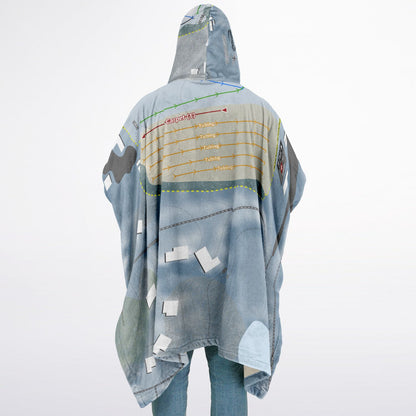 Four Seasons Ski Center, New York Ski Resort Map Flannel Blanket Poncho
