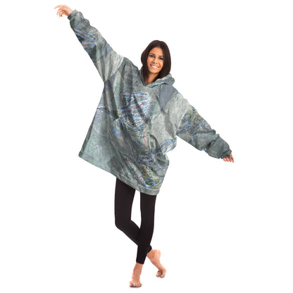 Lutsen Mountains, Minnesota Ski Trail Map - Snug Hoodie - Powderaddicts