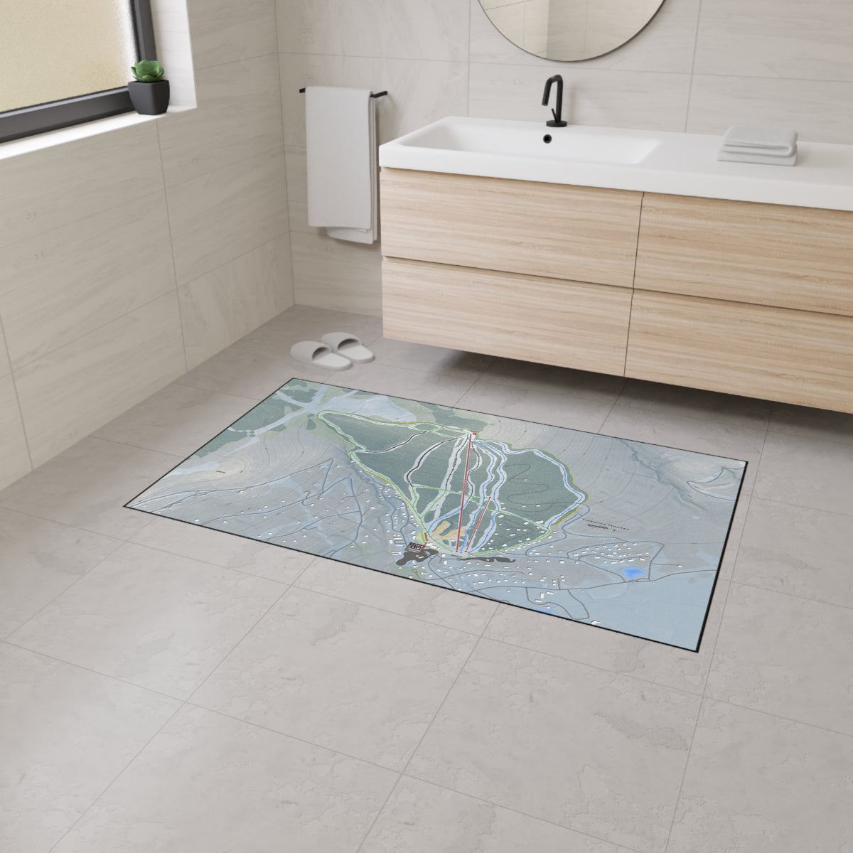 Timberline Mountain, West Virginia Ski Resort Map Heavy Duty Floor Mat