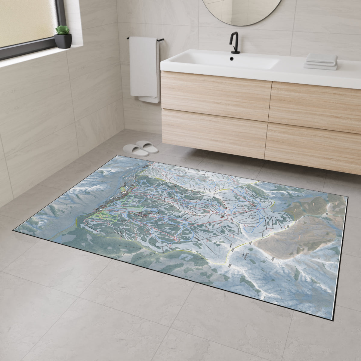 Snowbird, Utah Ski Resort Map Heavy Duty Floor Mat