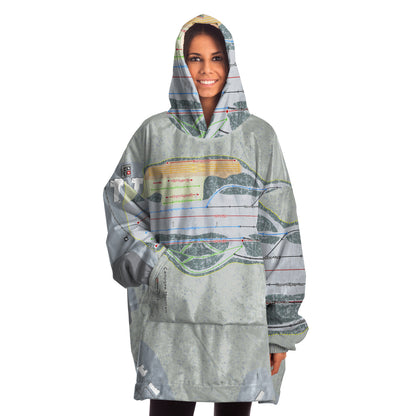 Campgaw Mountain, New Jersey  Ski Trail Map - Snug Hoodie