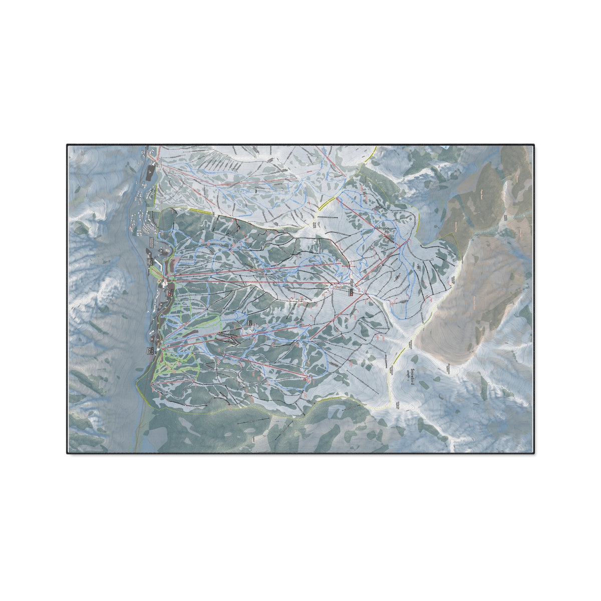 Snowbird, Utah Ski Resort Map Heavy Duty Floor Mat