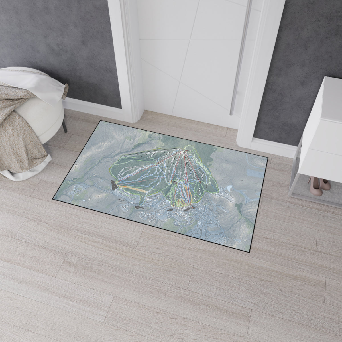Stratton Mountain, Vermont Ski Resort Map Heavy Duty Floor Mat