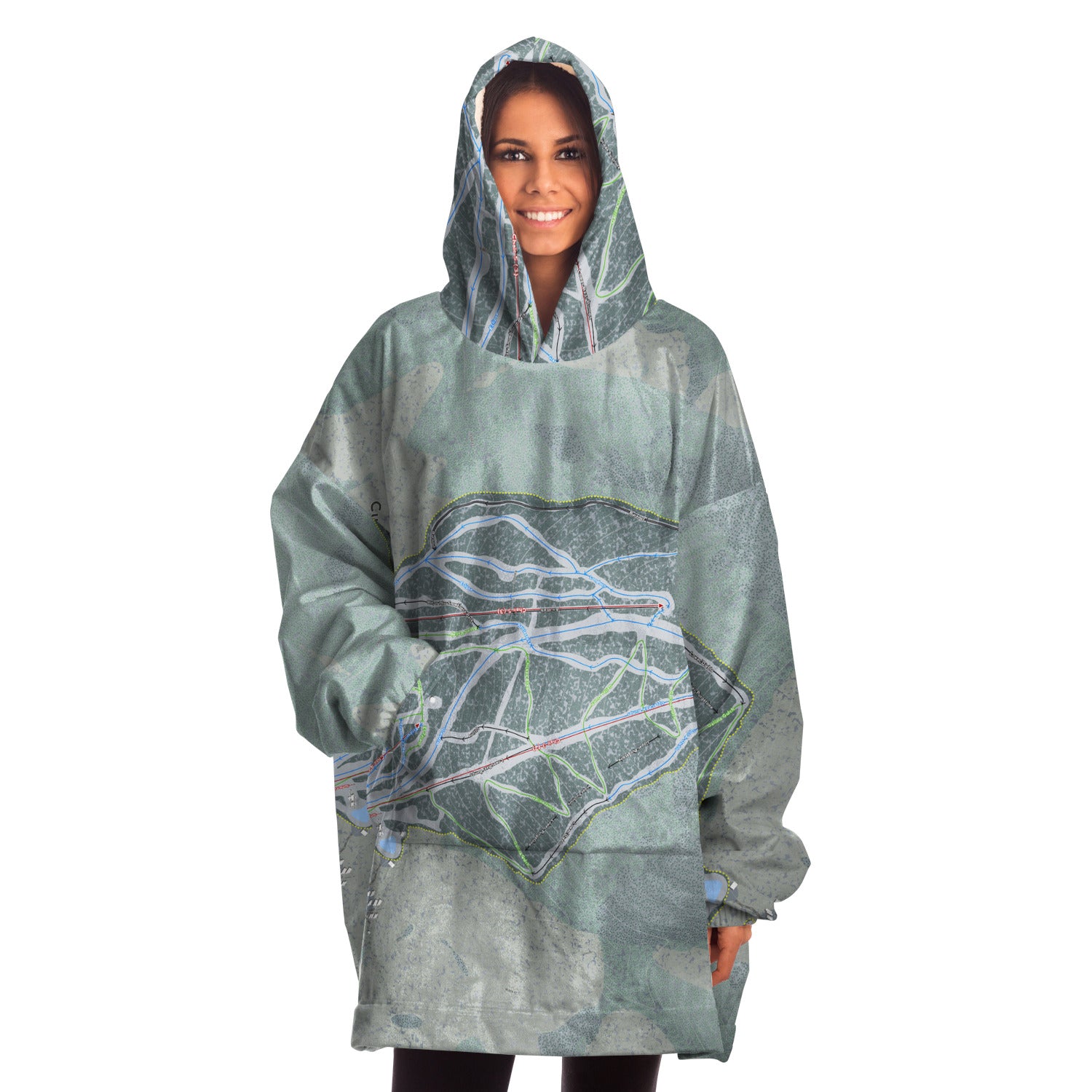 Cuchara, Colorado Ski Trail Map - Snug Hoodie