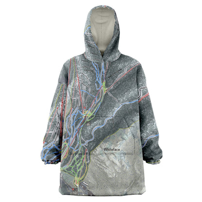 Whiteface Mountain, New York Ski Trail Map - Snug Hoodie