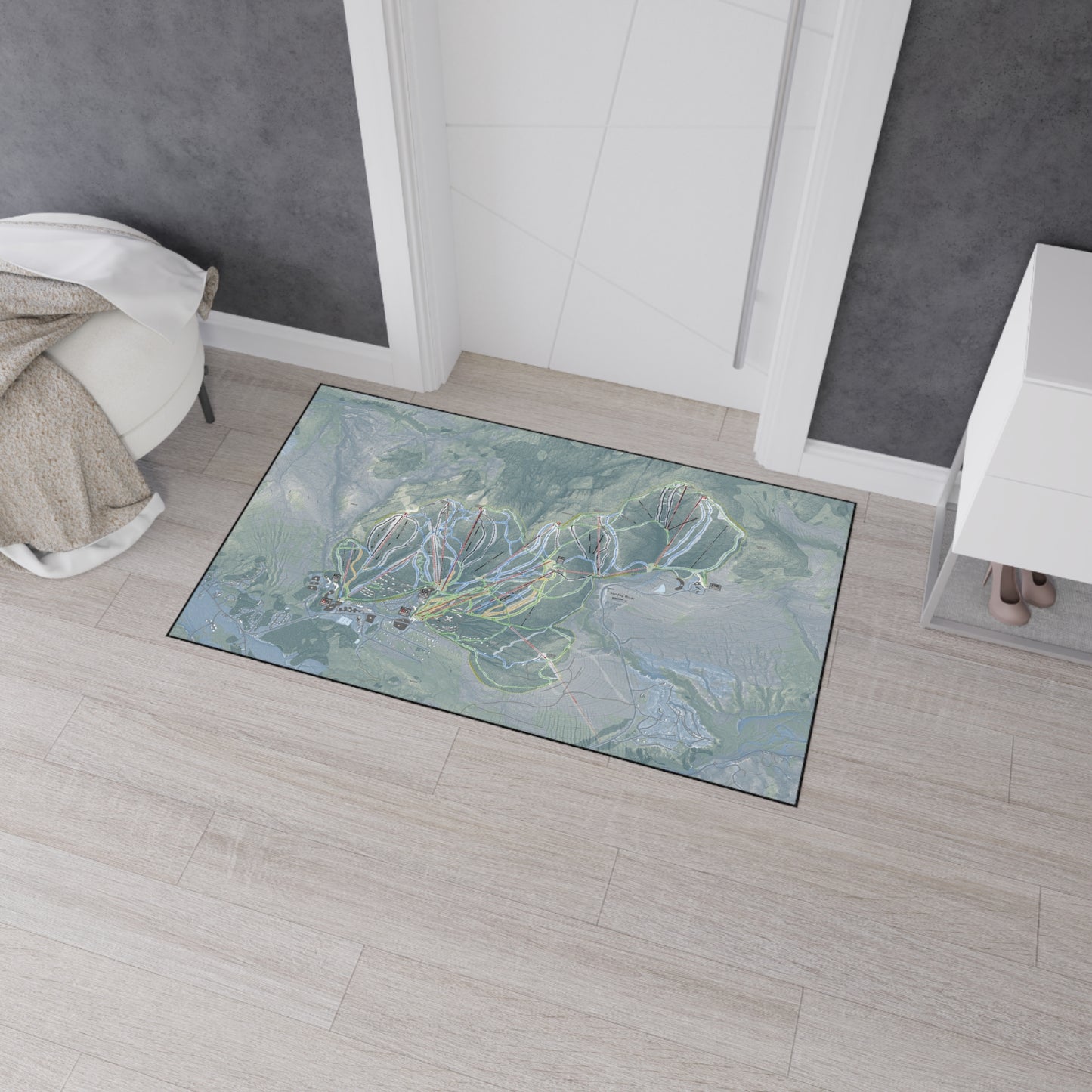 Sunday River, Maine Ski Resort Map Heavy Duty Floor Mat