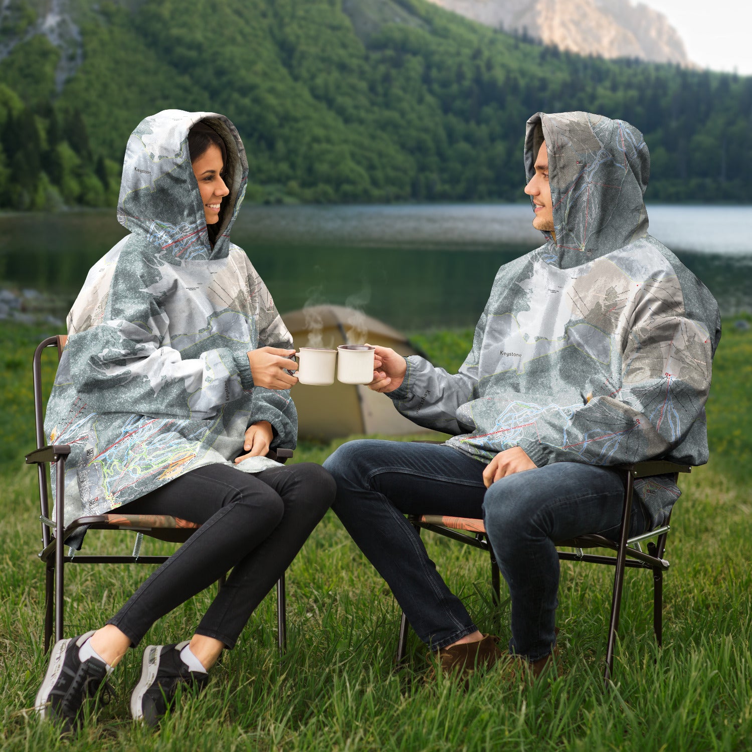 Keystone, Colorado Ski Trail Map - Snug Hoodie