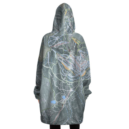 Silver Star, British Columbia Ski Trail Map Snug Hoodie