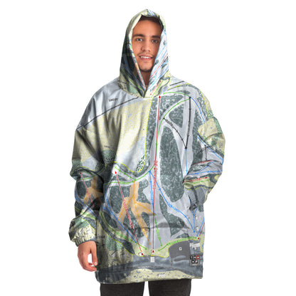 Mt La Crosse, Wisconsin Ski Trail Map - Snug Hoodie