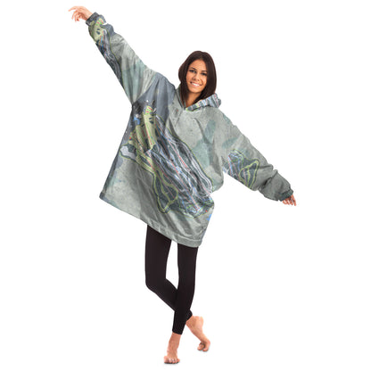 Mohawk Mountain, Connecticut Ski Trail Map - Snug Hoodie