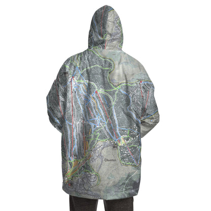 Okemo, Vermont Ski Trail Map - Snug Hoodie