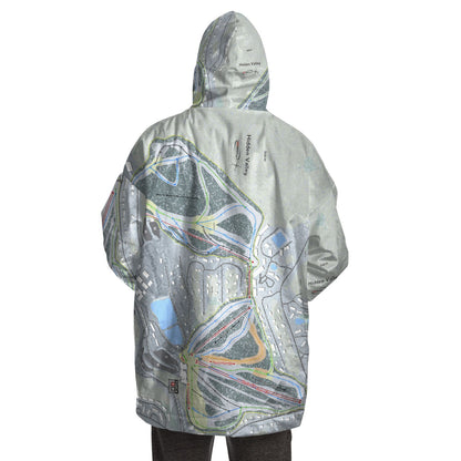 Hidden Valley, Pennsylvania Ski Trail Map Snug Hoodie - Powderaddicts