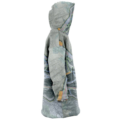 West Mountain, New York Ski Trail Map Snug Hoodie