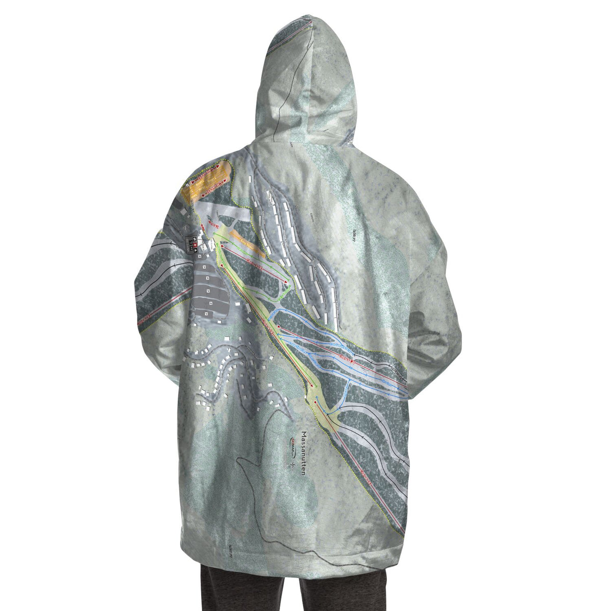 Massanutten, Virginia Ski Trail Map - Snug Hoodie