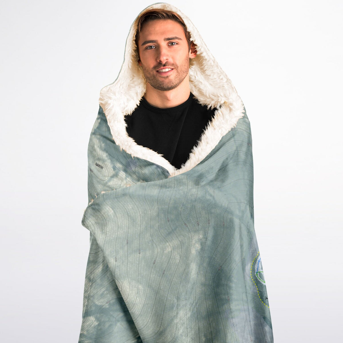 Wildcat Mountain, New Hampshire Ski Trail Map - Adult Hooded Blanket