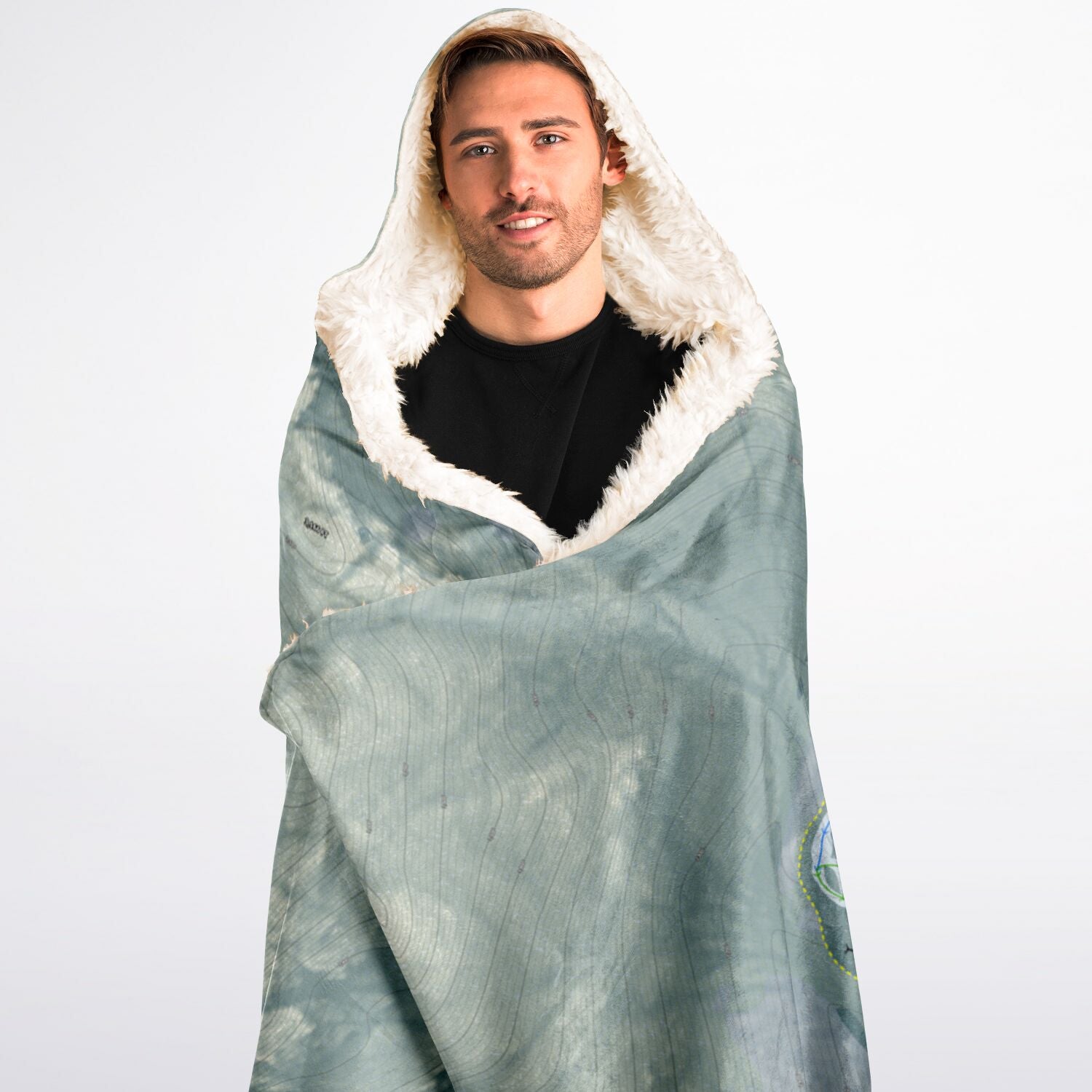 Wildcat Mountain, New Hampshire Ski Trail Map - Adult Hooded Blanket