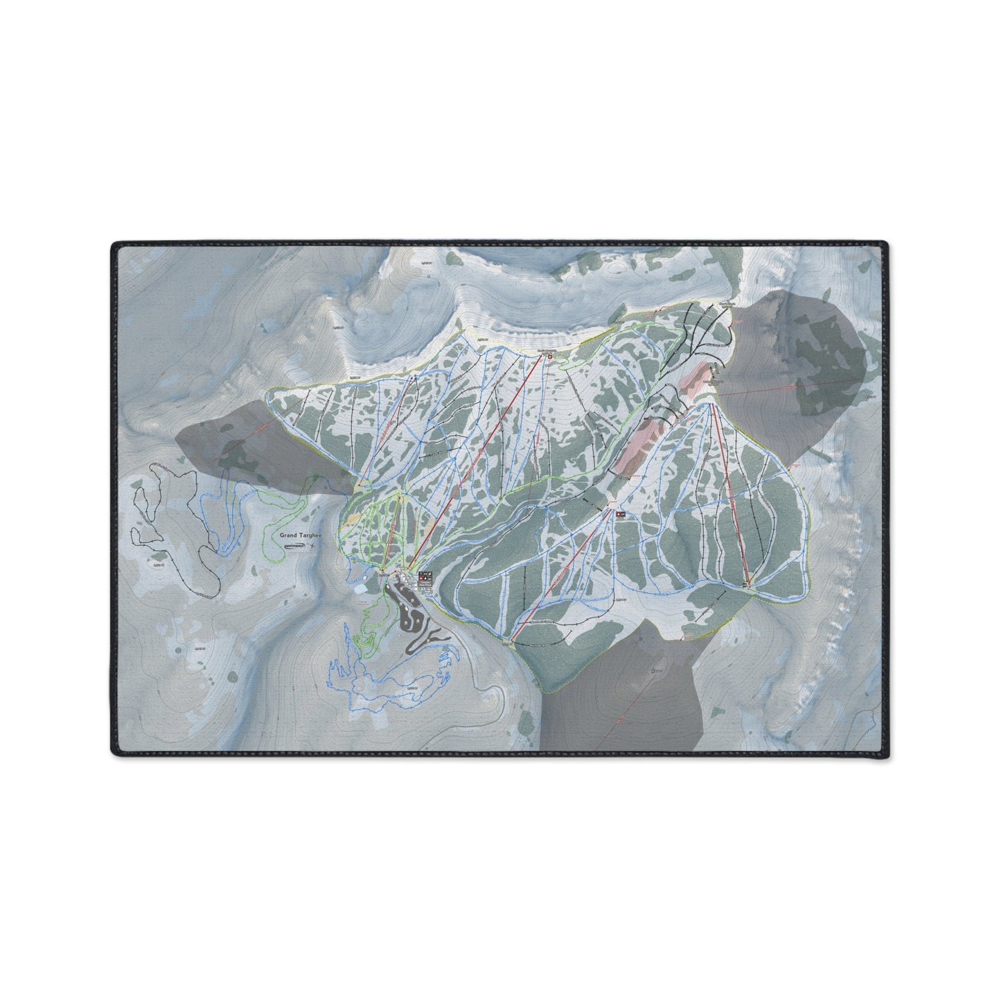 Grand Targhee, Wyoming Ski Resort Map Heavy Duty Floor Mat