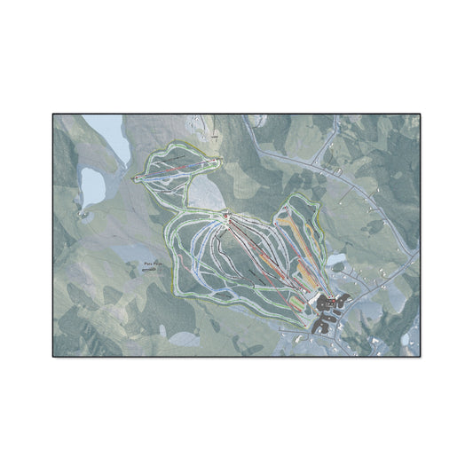 Pats Peak, New Hampshire Ski Resort Map Heavy Duty Floor Mat