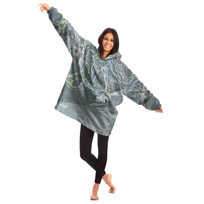 Purgatory, Colorado Ski Trail Map - Snug Hoodie - Powderaddicts