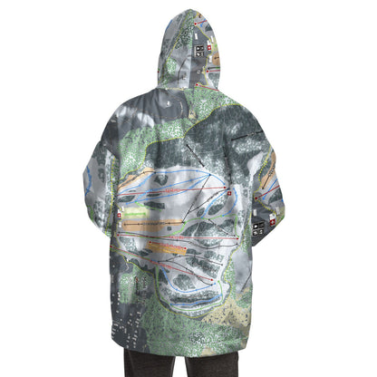 Mont Ripley, Michigan Ski Trail Map Snug Hoodie - Powderaddicts