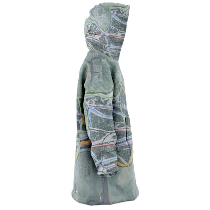 Crotched Mountain, New Hampshire Ski Trail Map - Snug Hoodie - Powderaddicts