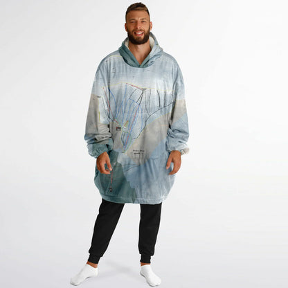 Broken River, New Zealand Ski Trail Map - Snug Hoodie - Powderaddicts