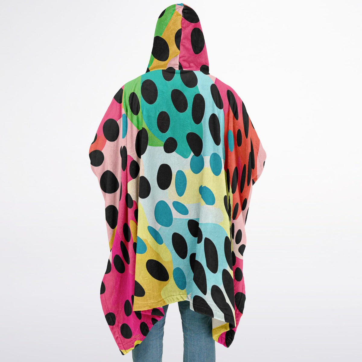 Leopard Print Pattern, Flannel Blanket Poncho