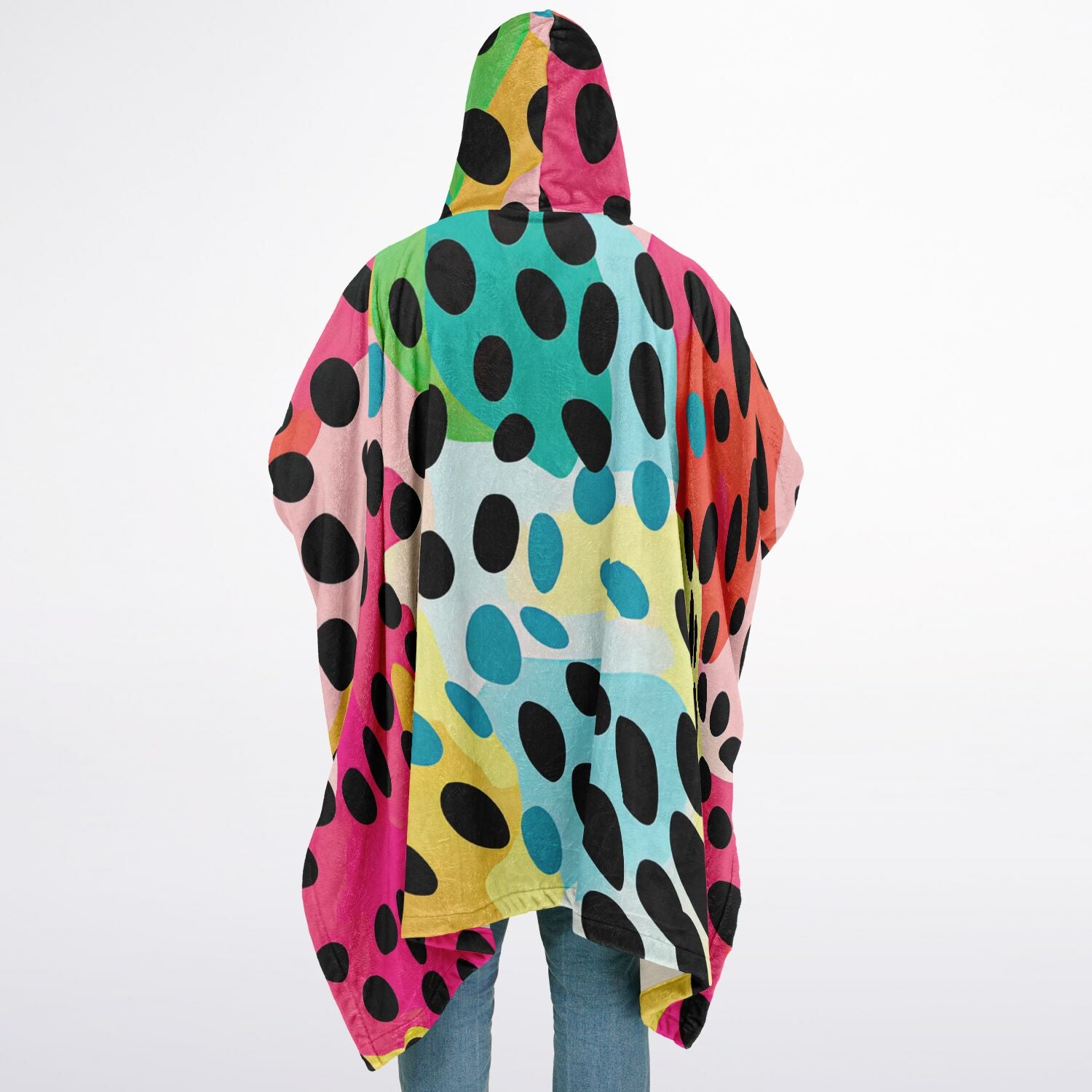 Leopard Print Pattern, Flannel Blanket Poncho