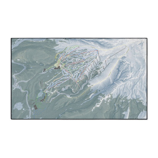 Mt Hood Meadows, Oregon Ski Resort Map Heavy Duty Floor Mat