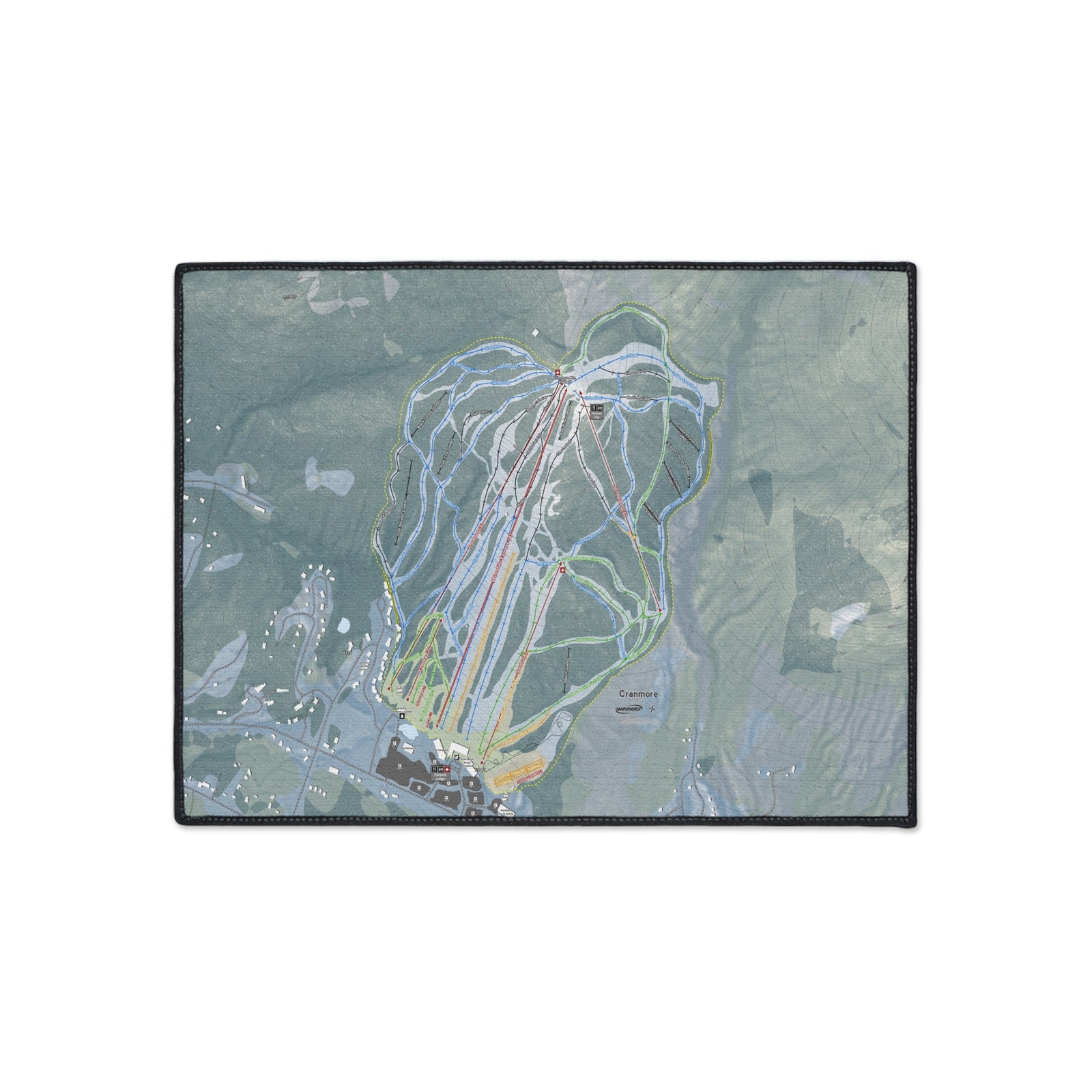 Cranmore Mountain, New Hampshire Ski Resort Map Heavy Duty Floor Mat