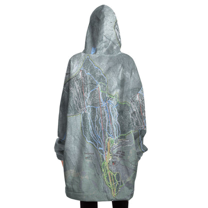Saddleback, Maine Ski Trail Map - Snug Hoodie - Powderaddicts