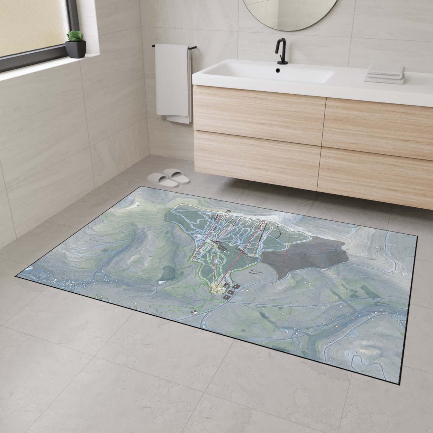 Belleayre, New York Ski Resort Map Heavy Duty Floor Mat
