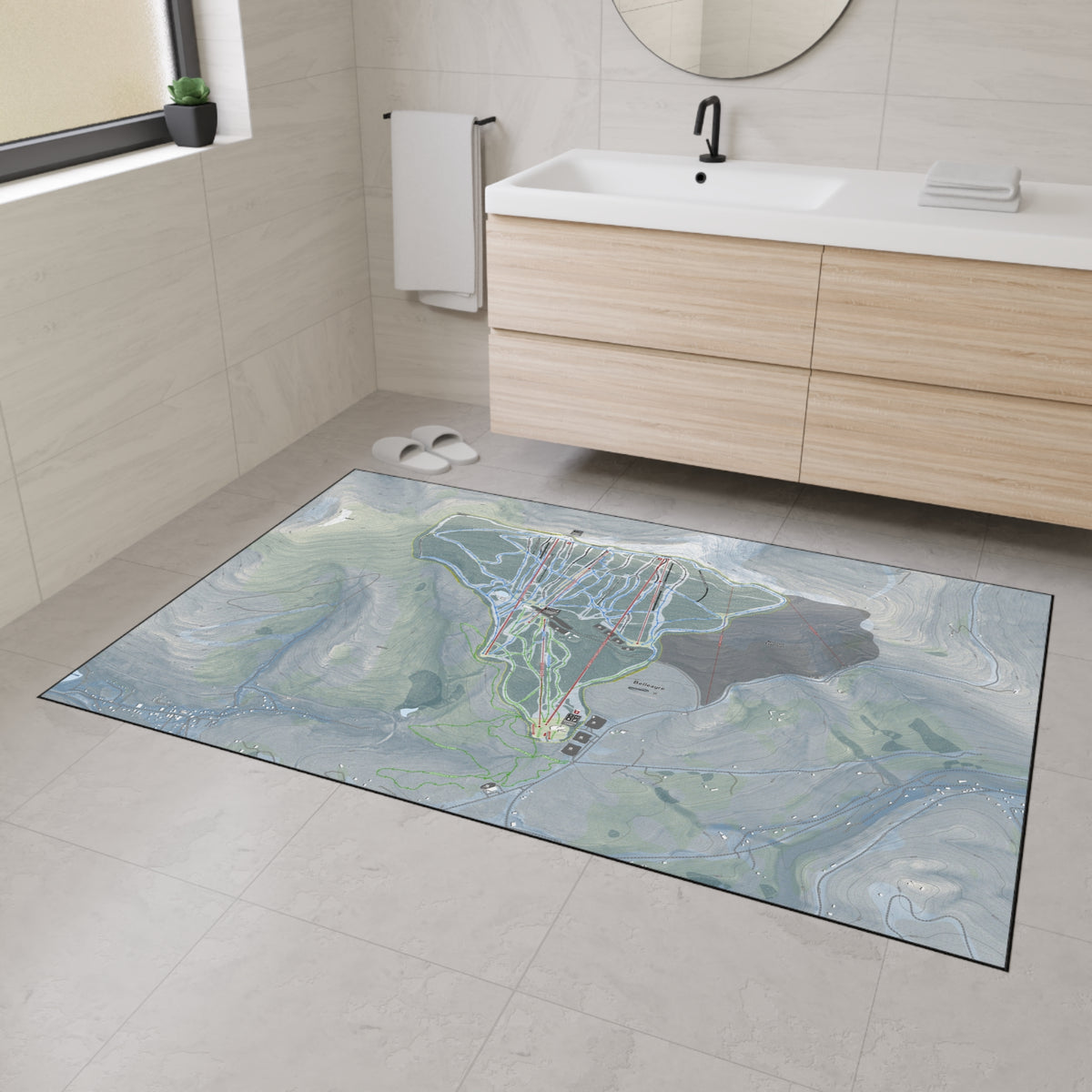 Belleayre, New York Ski Resort Map Heavy Duty Floor Mat